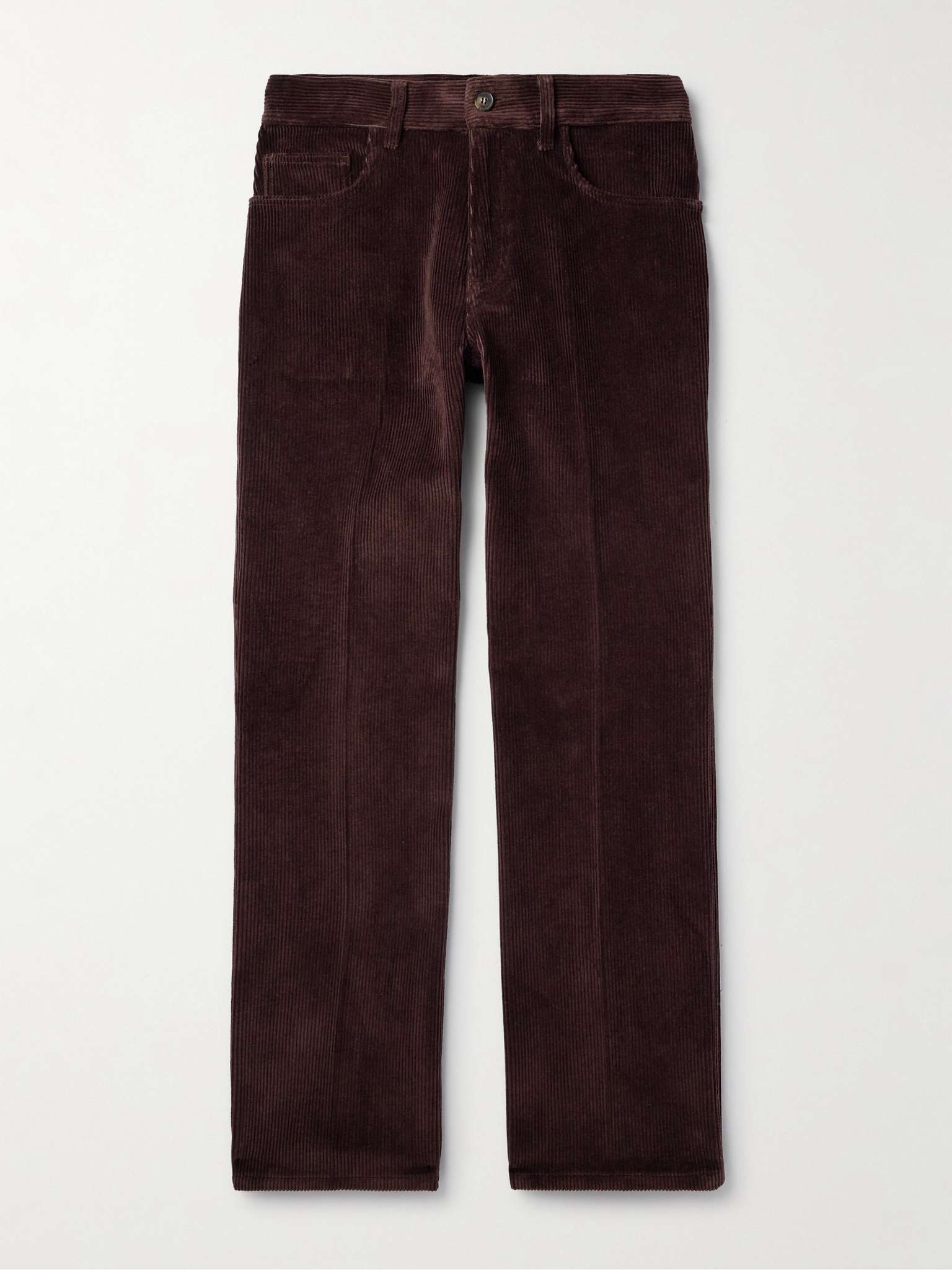 Straight-Leg Cotton-Corduroy Trousers - 1