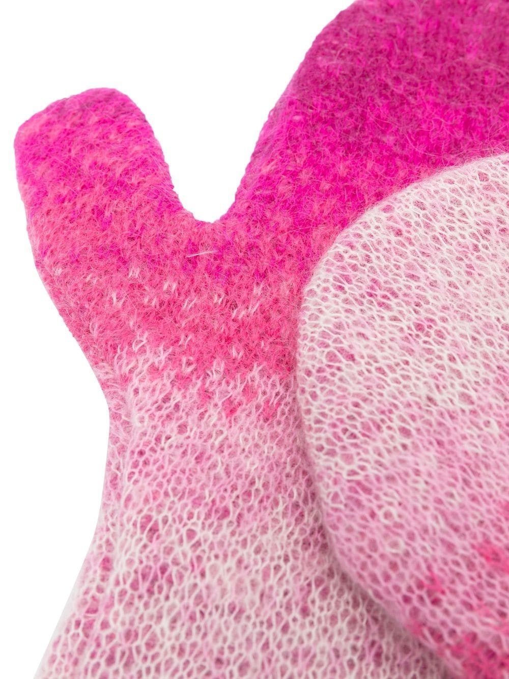 ombré-effect knitted mittens - 2