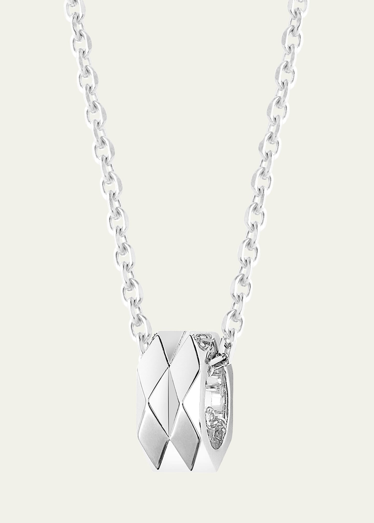 Facette 18K White Gold Pendant Necklace - 1