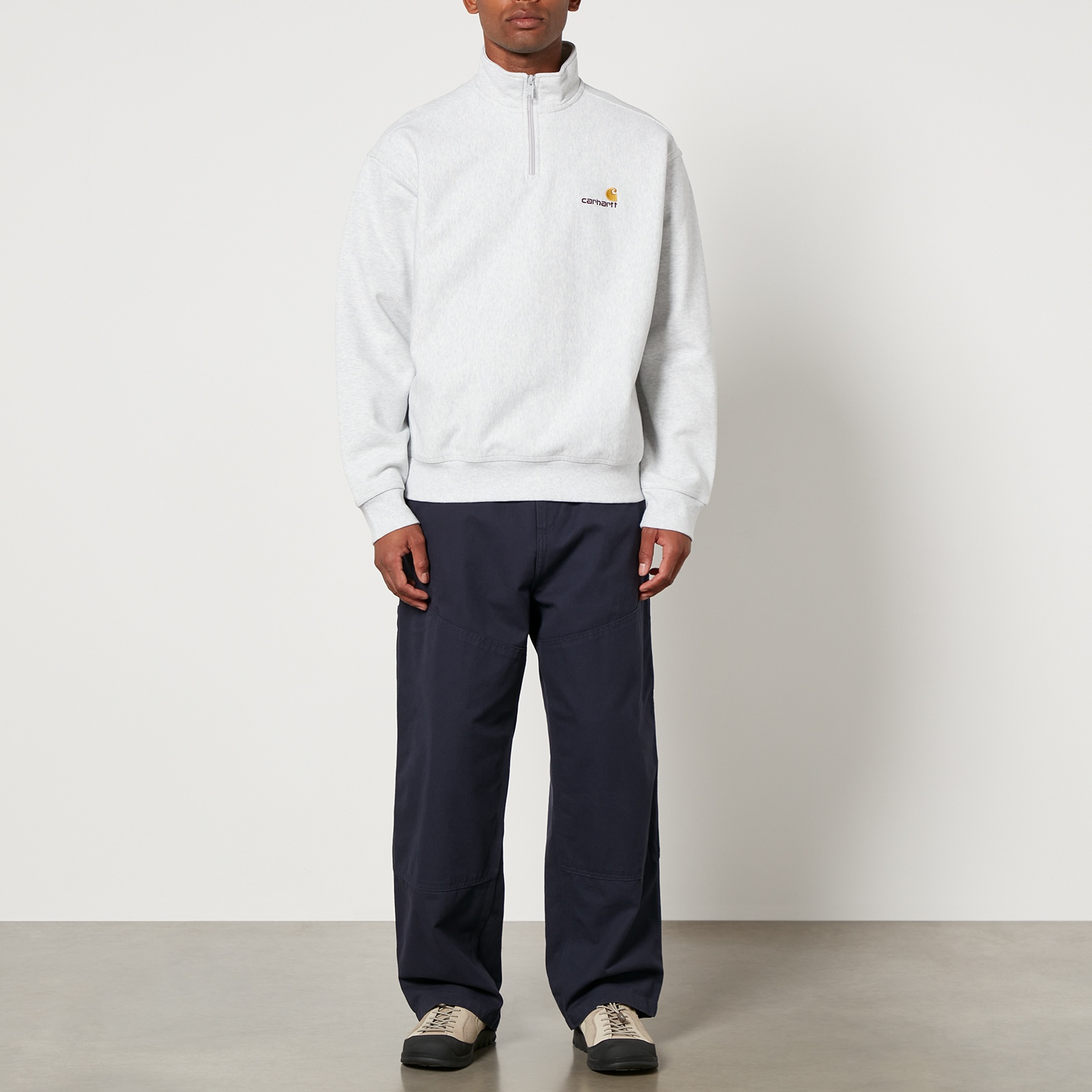 Carhartt WIP Half Zip American Script Cotton-Blend Jersey Sweatshirt - 3