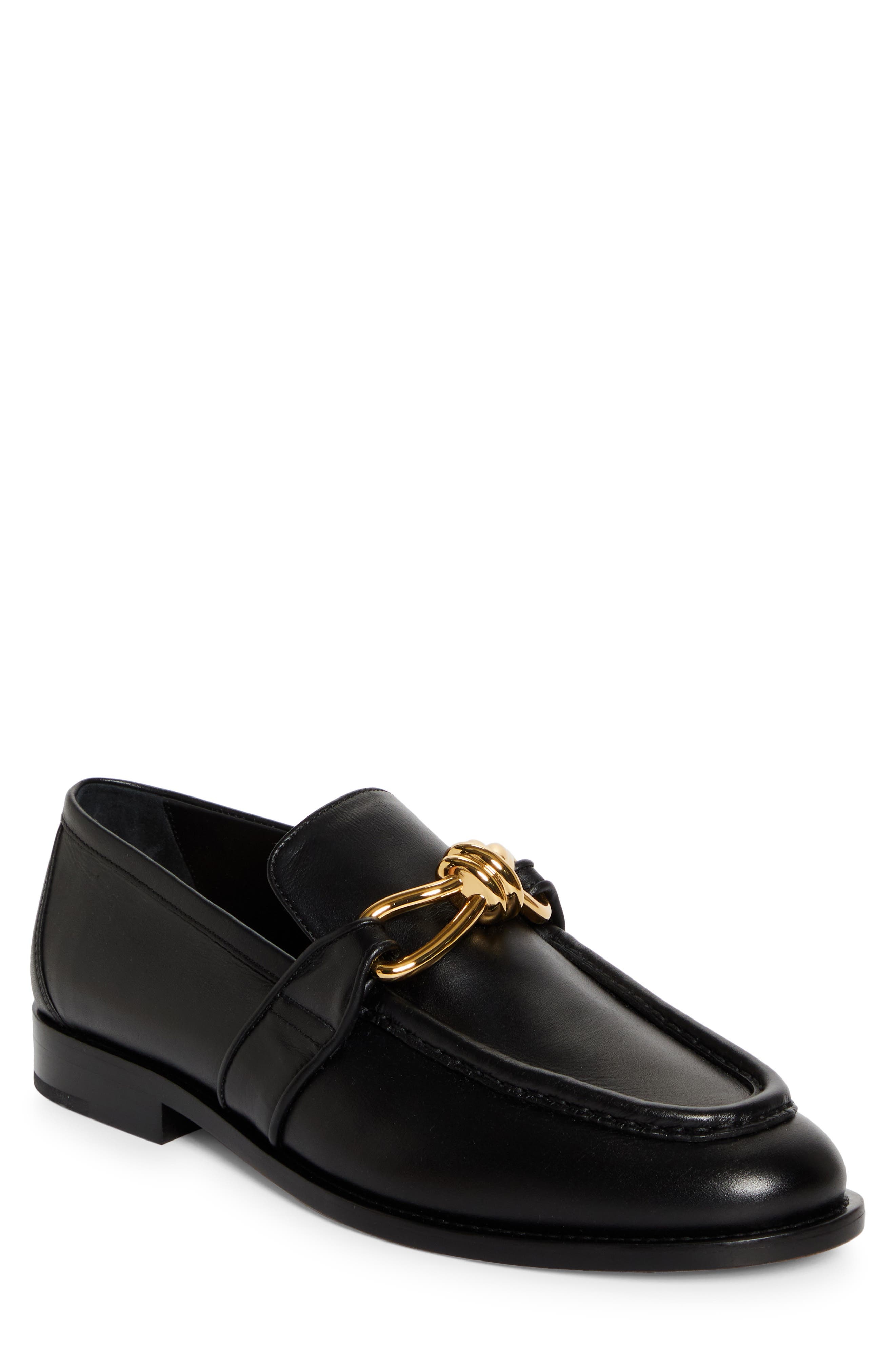 Bottega Veneta Astaire Knot Bit Loafer in 1000 Black at Nordstrom - 1