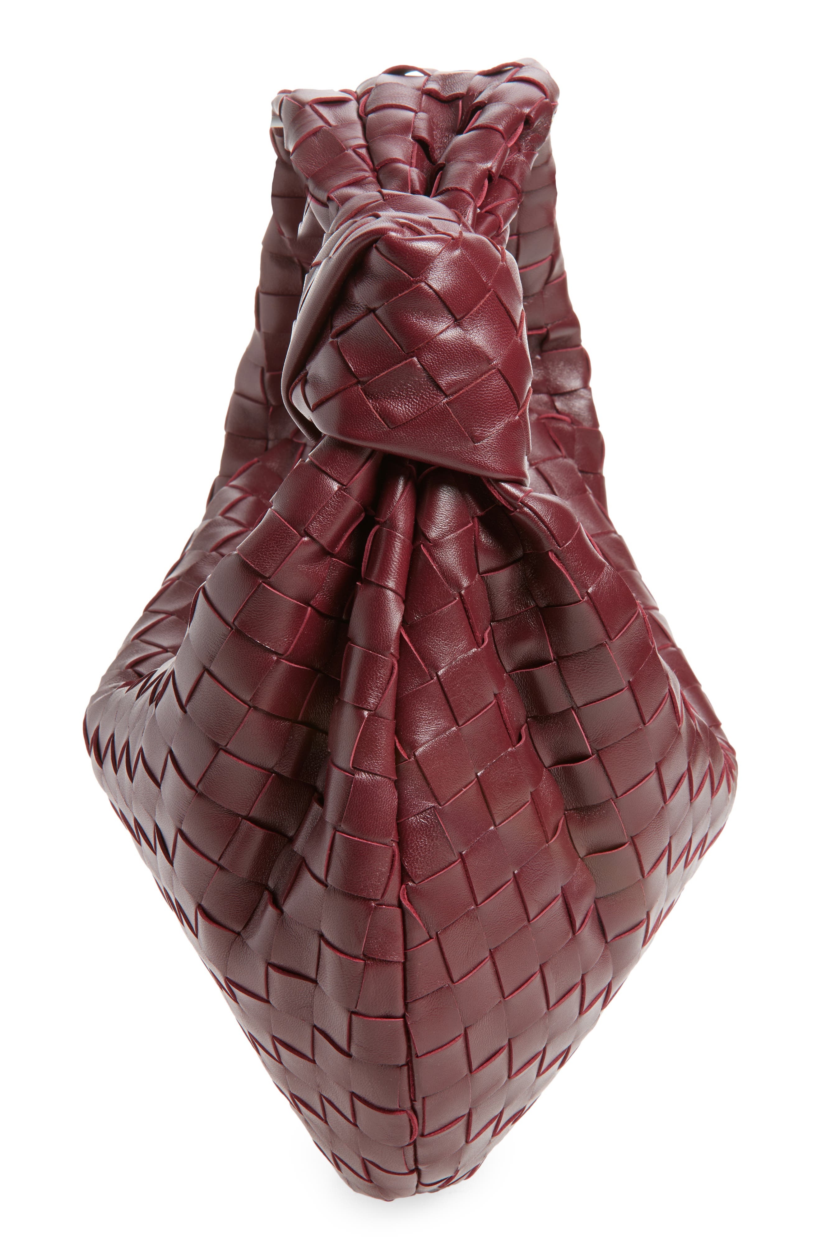 Bottega Veneta Teen Jodie Intrecciato Leather Hobo in Barolo-Gold at Nordstrom - 4