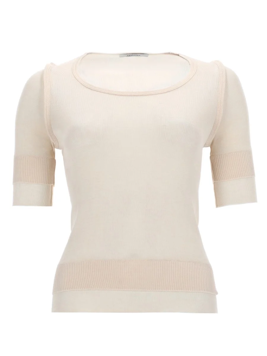 TROMPE L'OEIL VISCOSE AND SILK TOP - 1