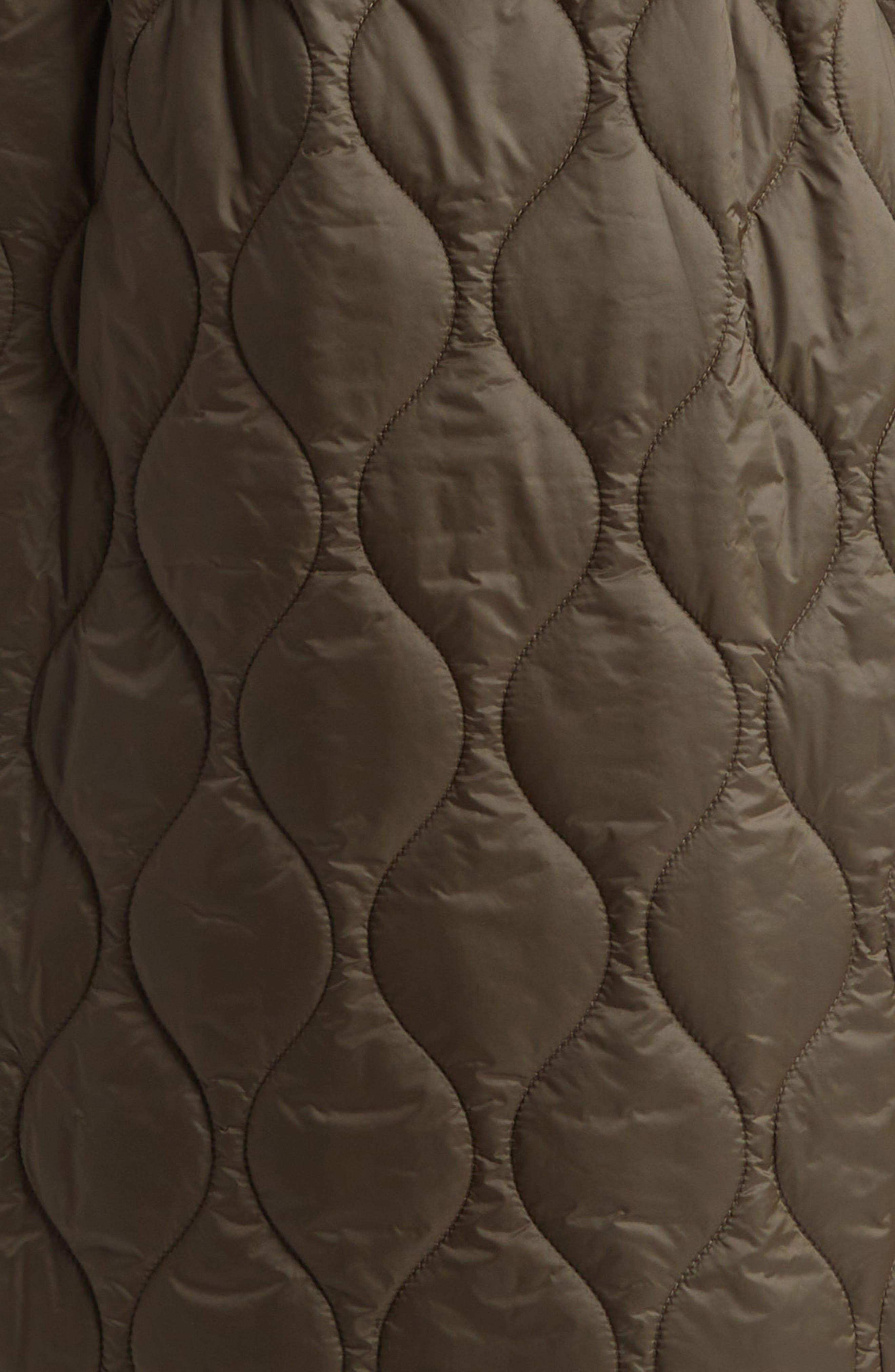 Veronica Beard Newberry Quilted Mixed Media Coat in Cypress at Nordstrom - 5