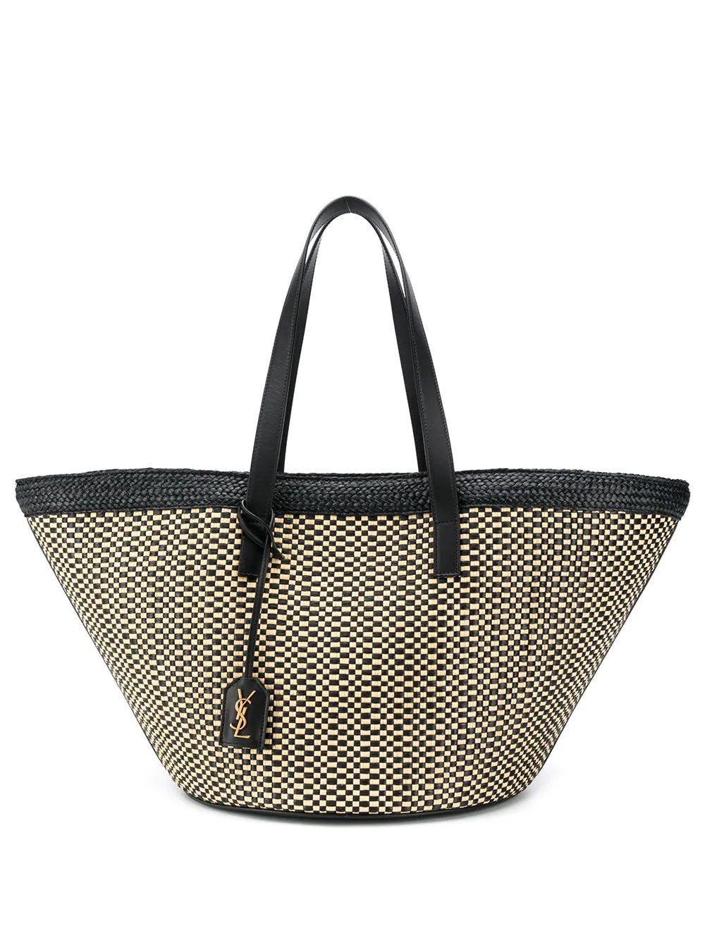 medium Panier woven tote bag - 1