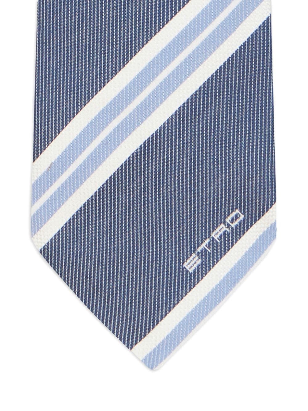 striped silk-cotton tie - 3