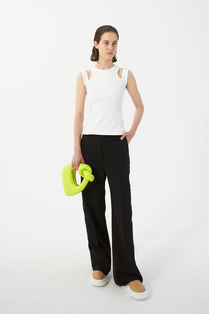 A.W.A.K.E. MODE ORGANIC COTTON MULTI STRAP TANK TOP WHITE outlook