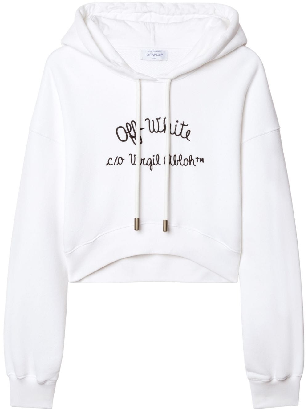 embroidered-logo hoodie - 1