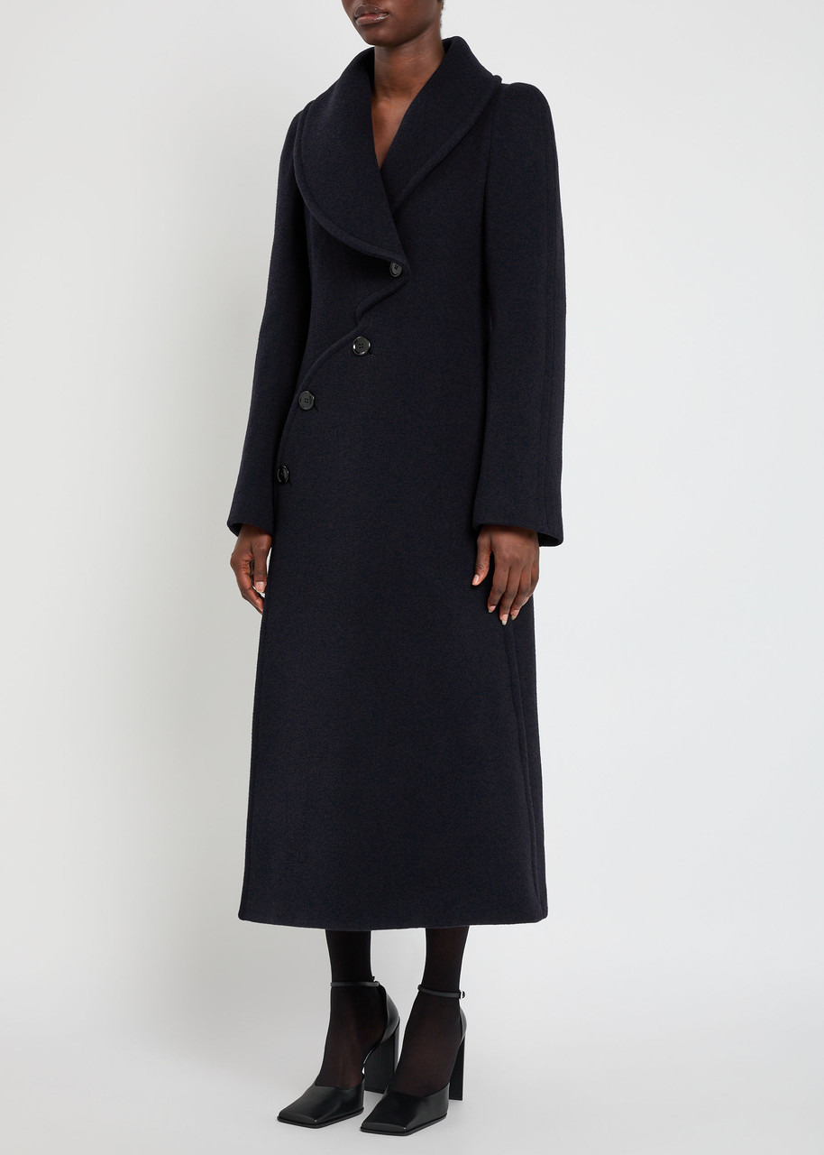 Alaïa Curved Wool Coat - 2
