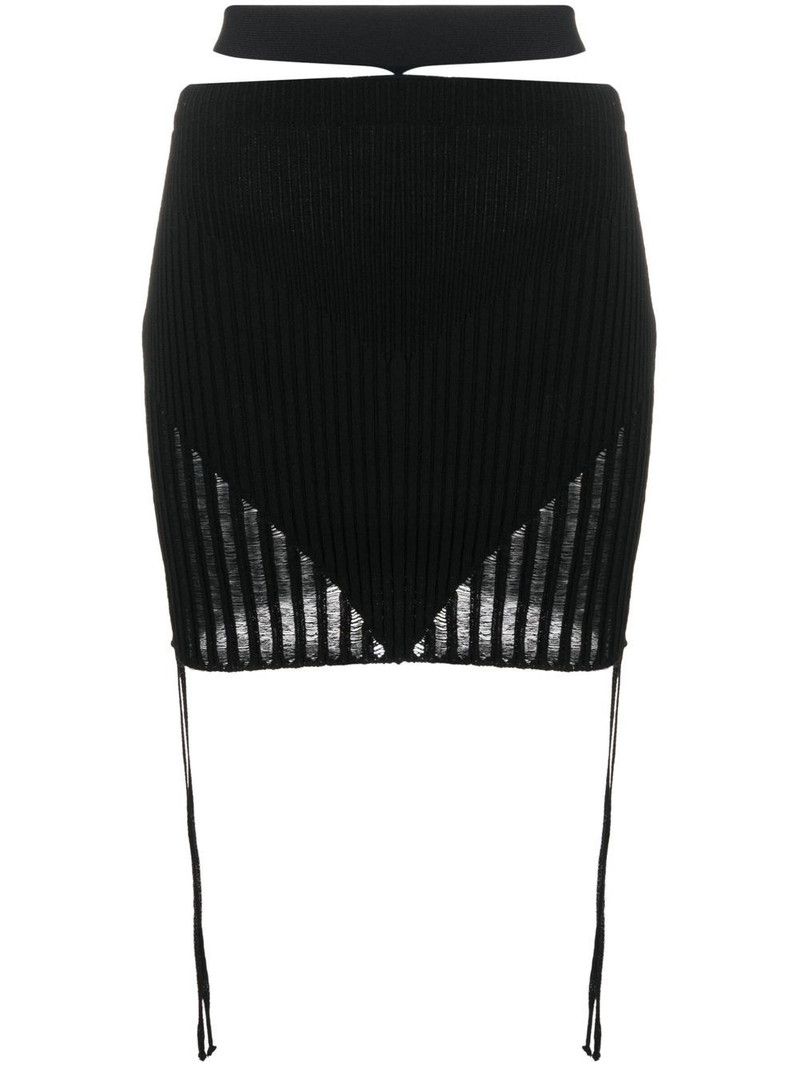 ribbed-knit mini skirt 1