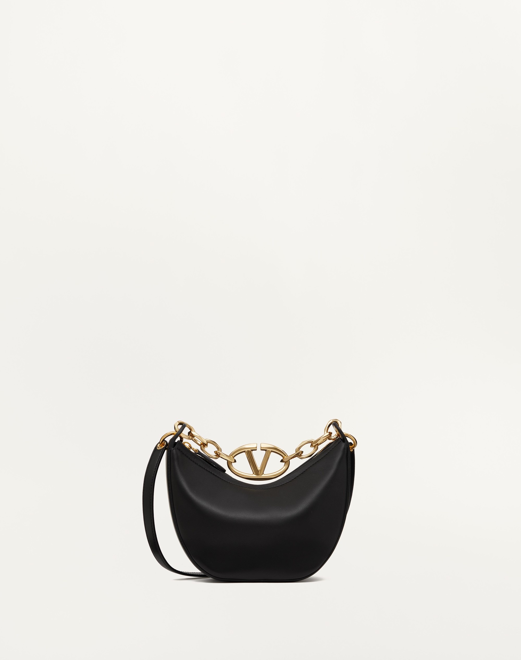 VLOGO MOON MINI HOBO BAG IN NAPPA LEATHER WITH CHAIN - 1