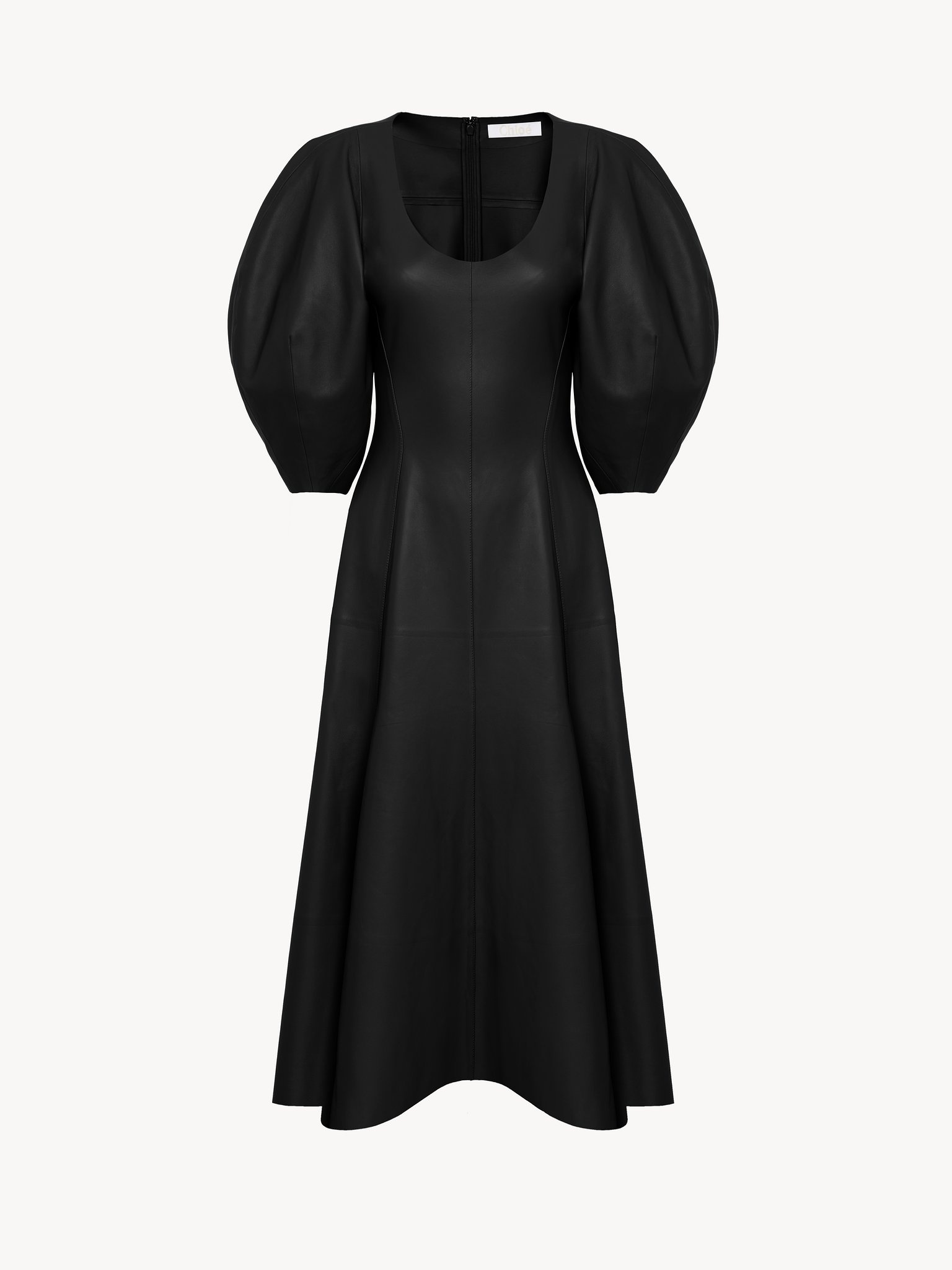 BALLOON-SLEEVE MIDI DRESS - 3