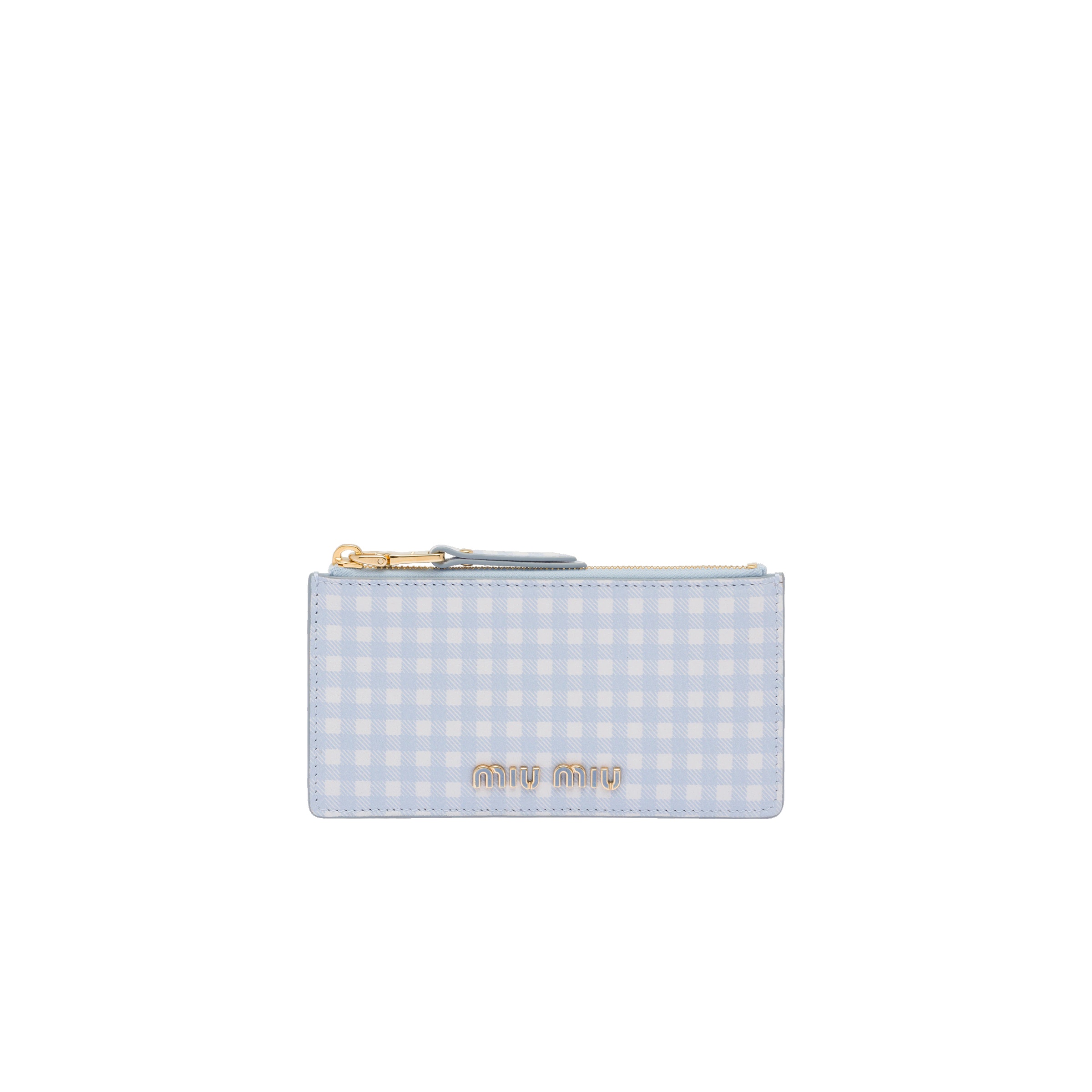 Printed Madras leather envelope wallet - 1