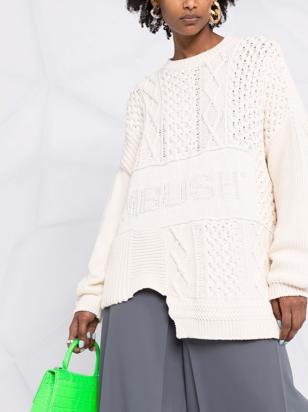 patchwork knitted jumper - 5