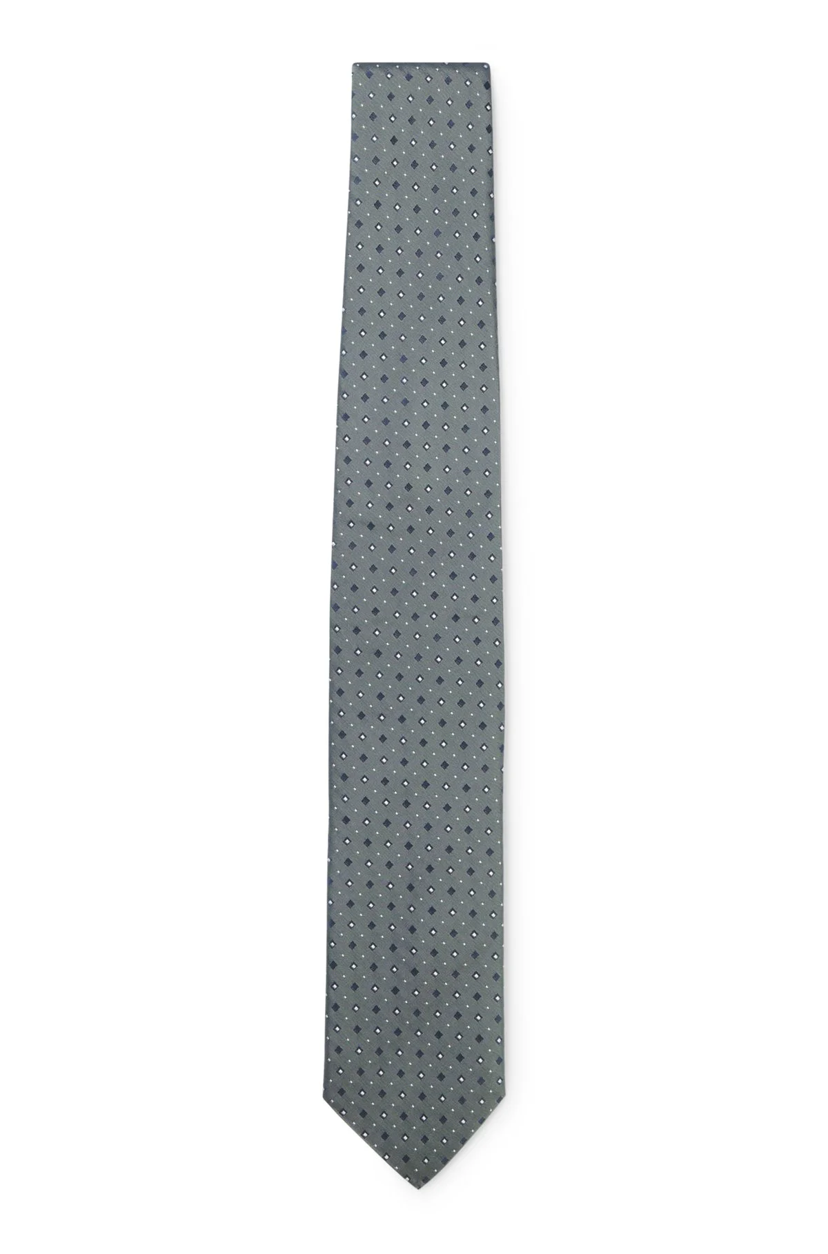 SILK-BLEND TIE WITH JACQUARD PATTERN - 1