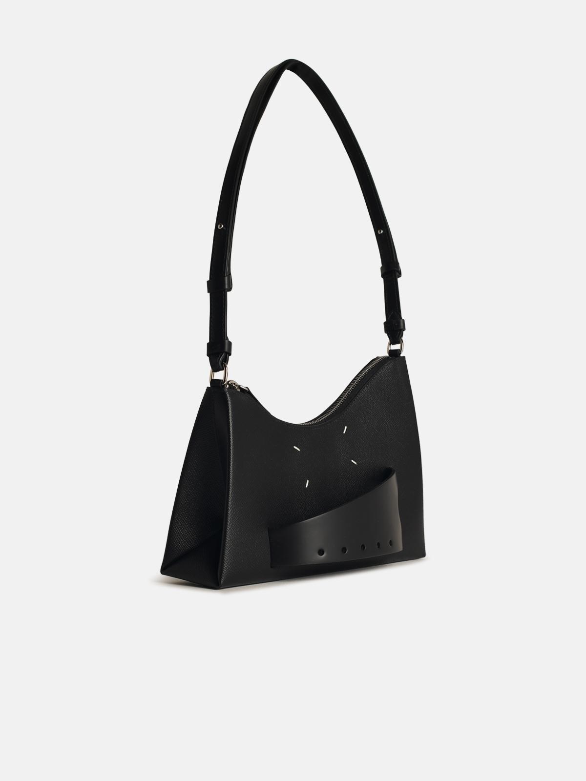 'HOBO' BLACK EMBOSSED LEATHER BAG - 2