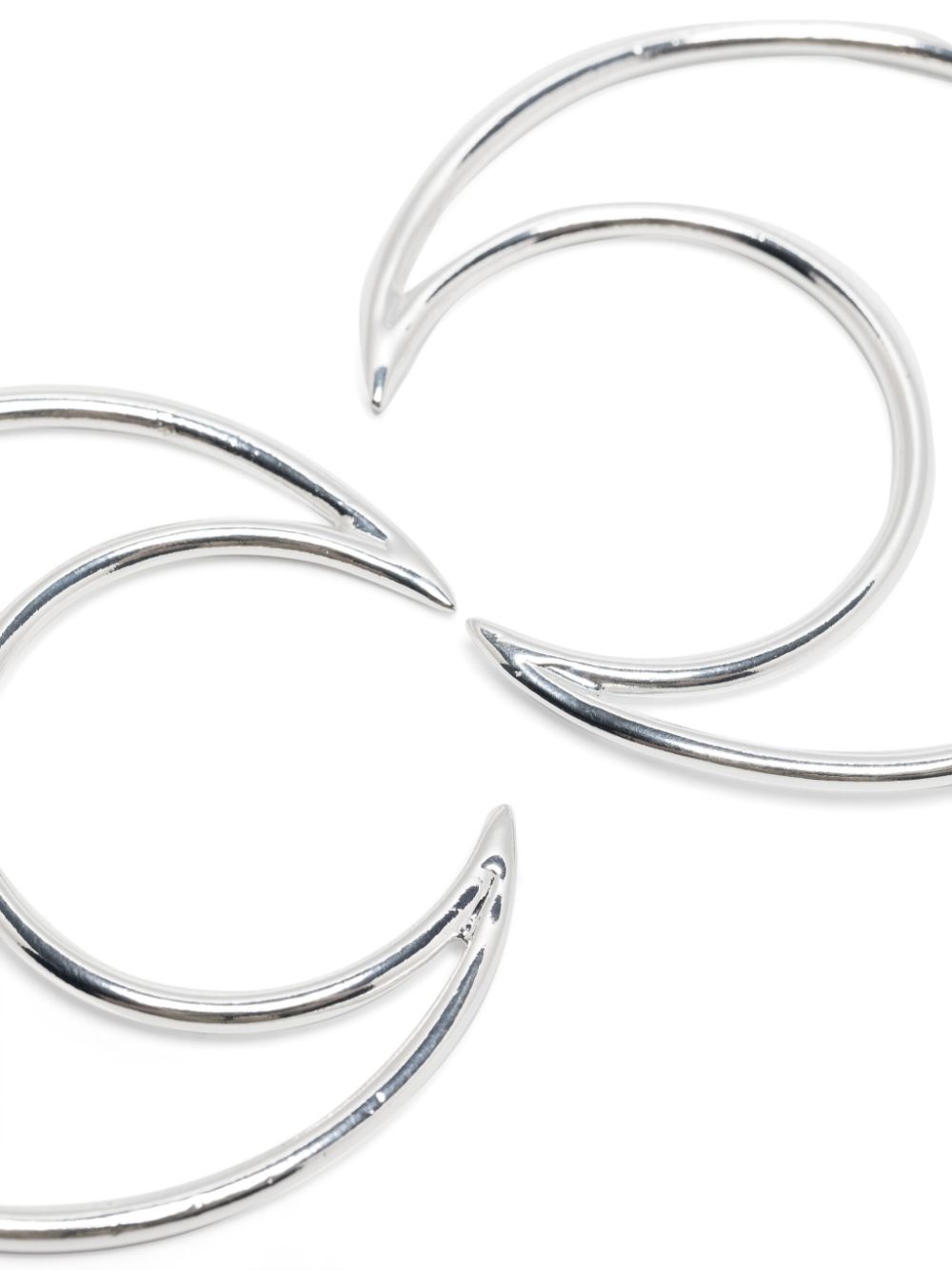 Moon hoop earrings - 3
