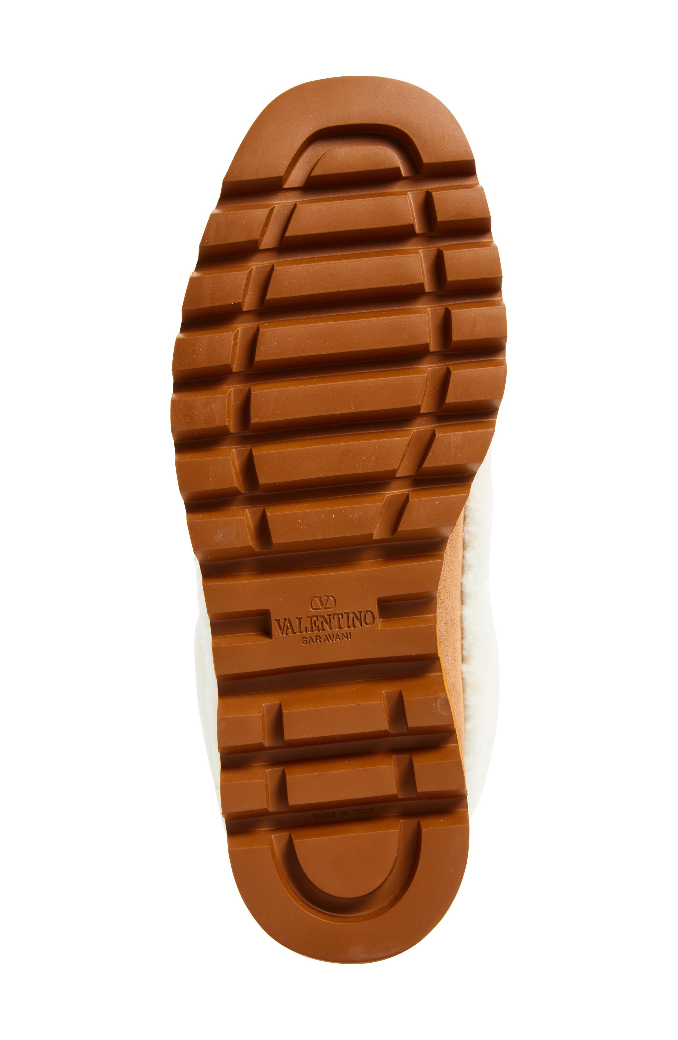 Valentino Garavani Palm Avenue Genuine Shearling Desert Boot in Camel/Natural at Nordstrom - 6