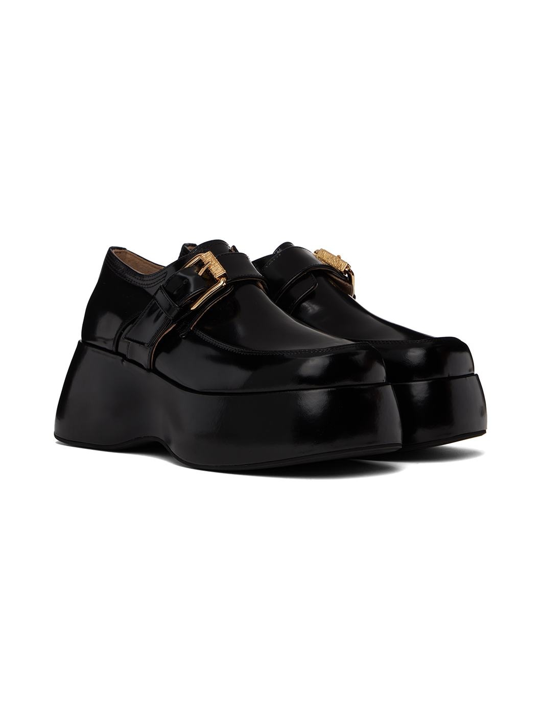 Black Platform Loafers - 4