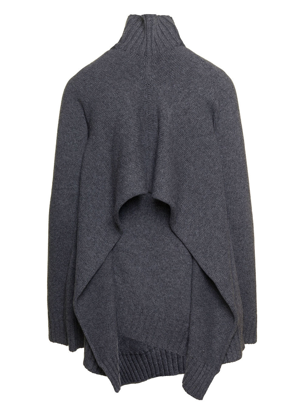 Jil Sander Women Grey Two-Piece Sweater With High-Neck In Wool Woman - 2
