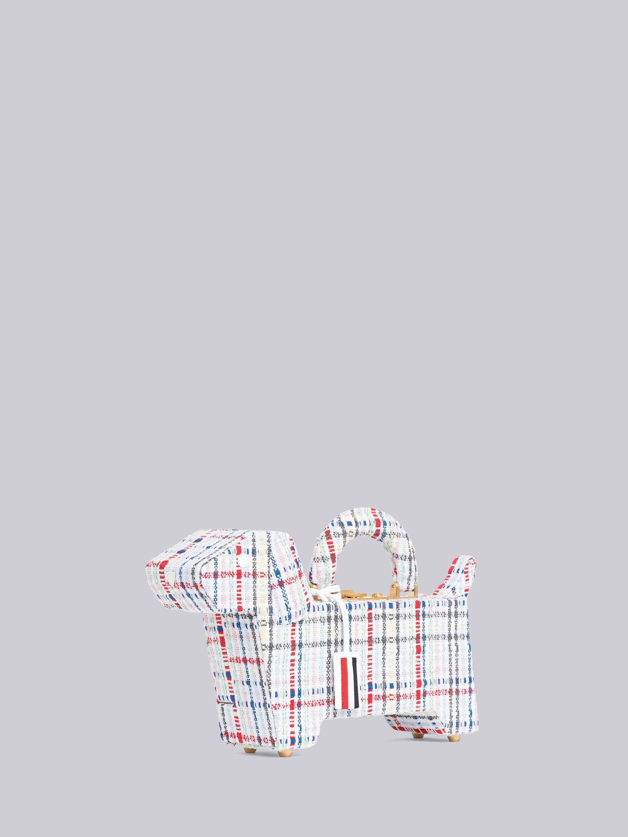 Micro Gingham Chenille Tweed Mini Hector Attache Case - 3