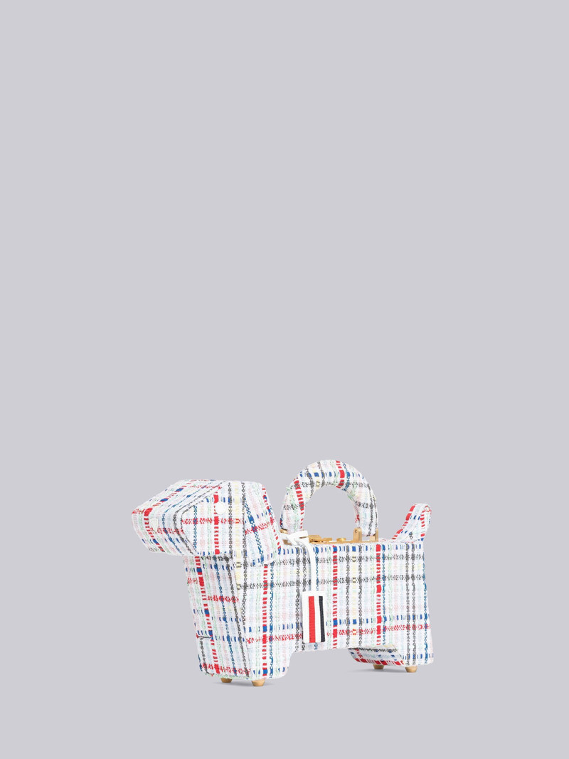 Micro Gingham Chenille Tweed Mini Hector Attache Case 3
