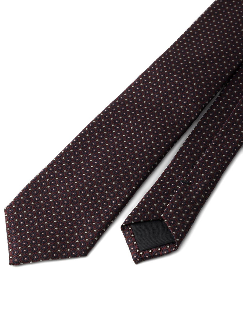 Prada pattern silk tie outlook