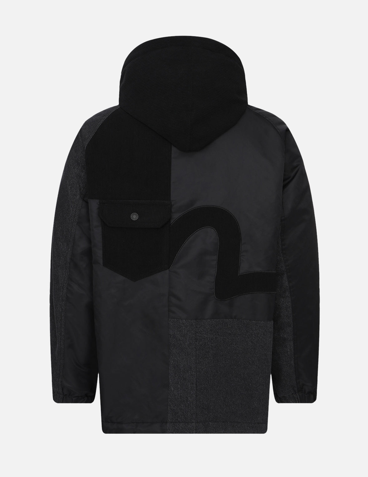 Seagull Appliqué Patchwork Padded Jacket - 2
