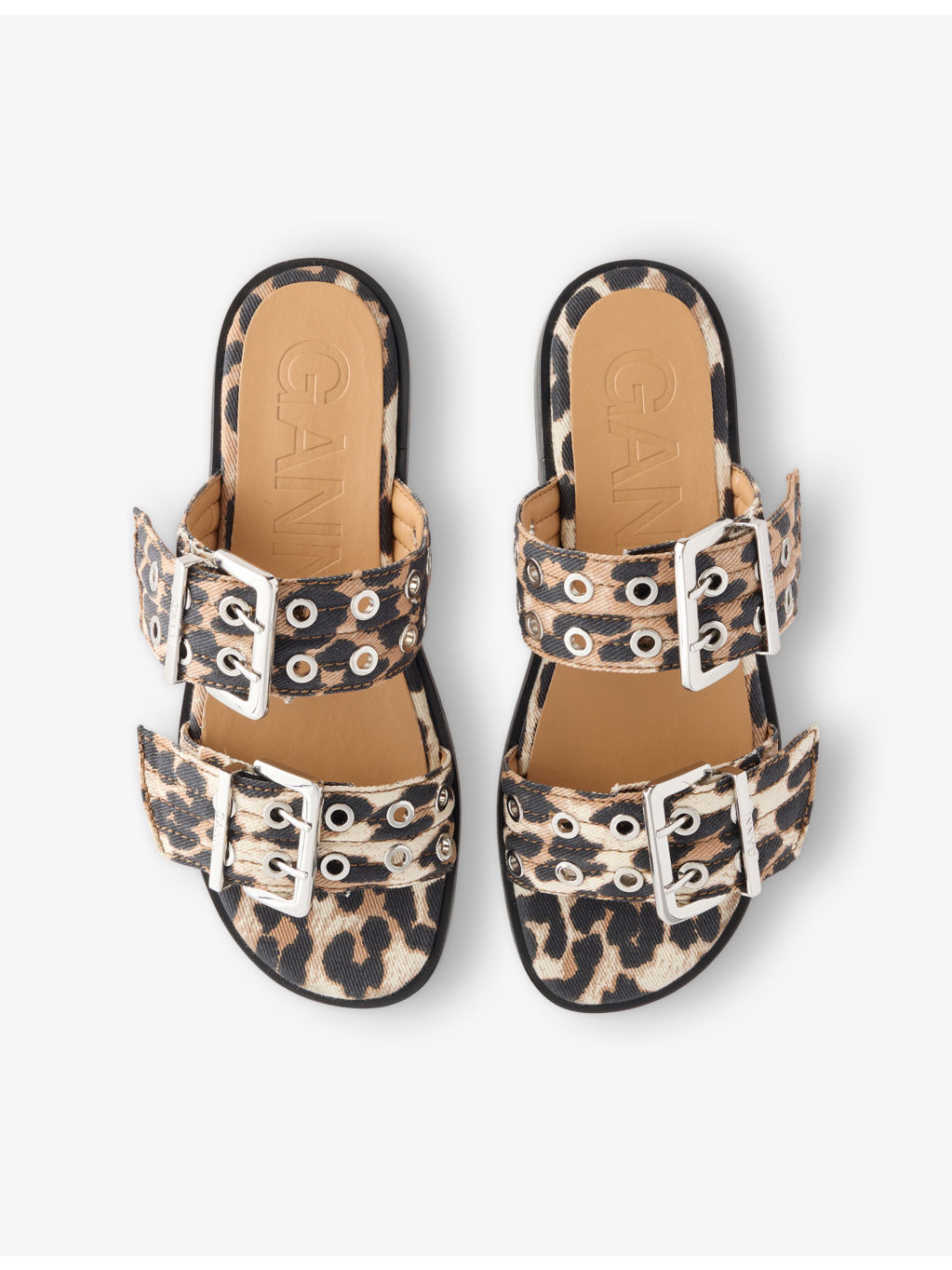 Leopard Feminine Denim Sandals - 2