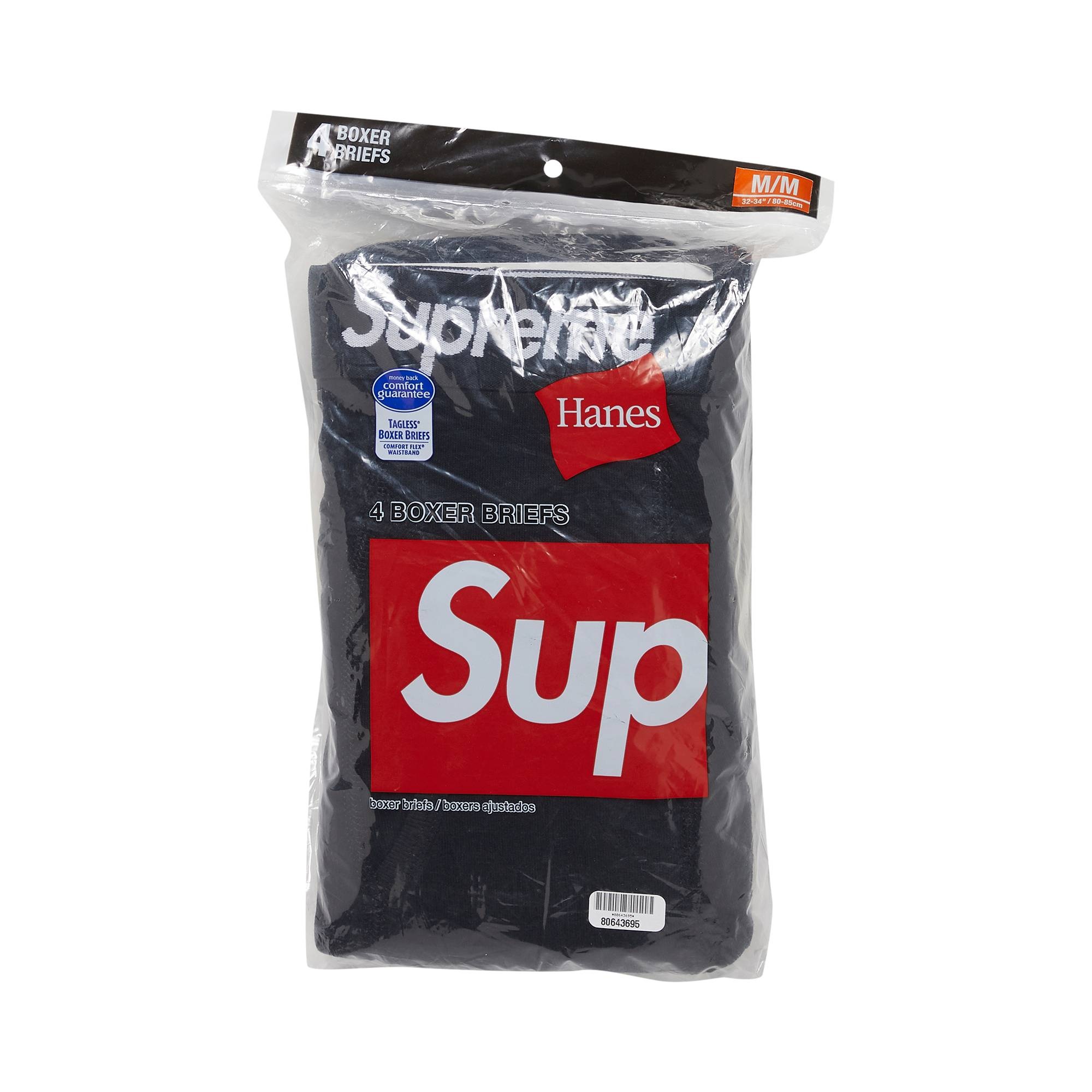 Supreme x Hanes Boxer Briefs (4 Pack) 'Black' - 1