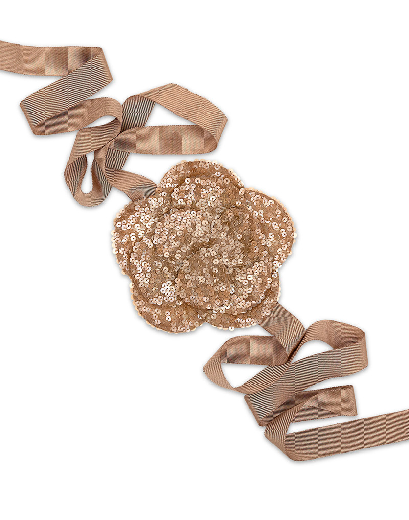CYNTHIA ROWLEY Sequin Flower Tie outlook
