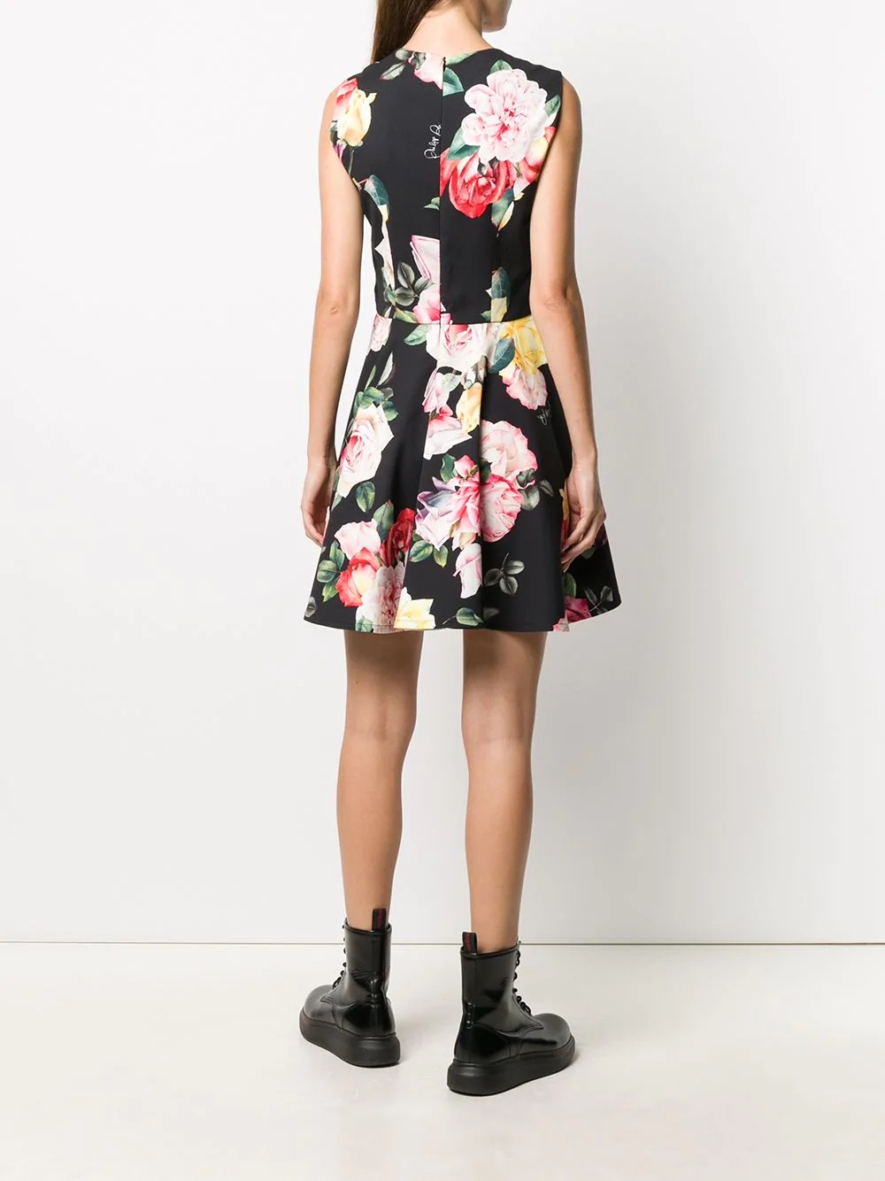 short floral pleated dress - 4