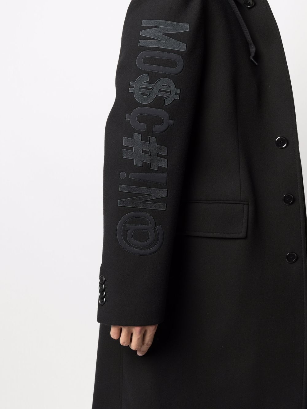 logo-print technical coat - 5