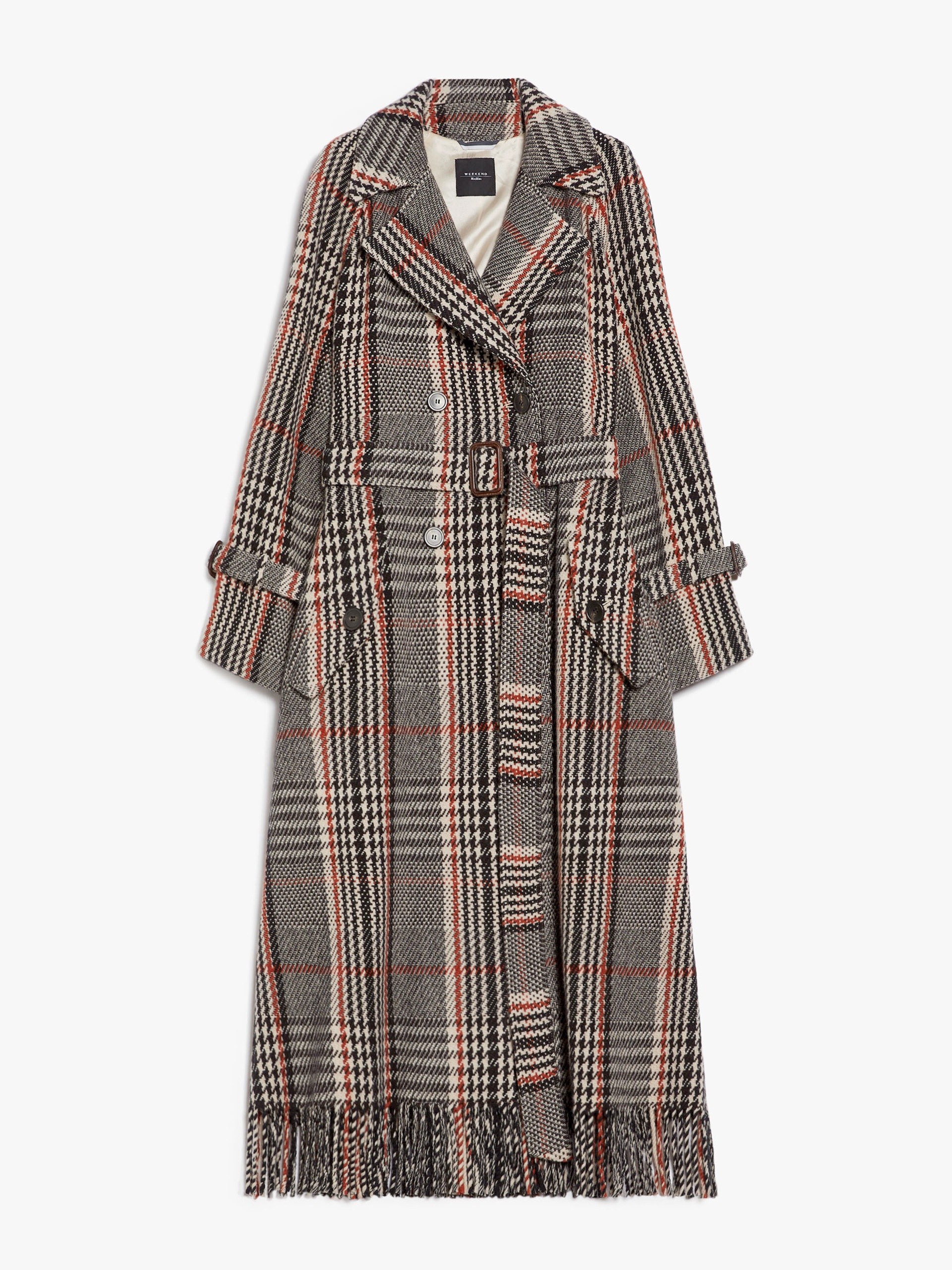 GOMMOSO Fringed wool-blend coat - 1