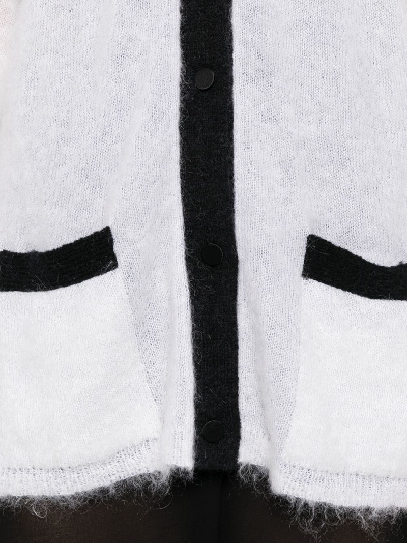 contrasting-trim cardigan 5