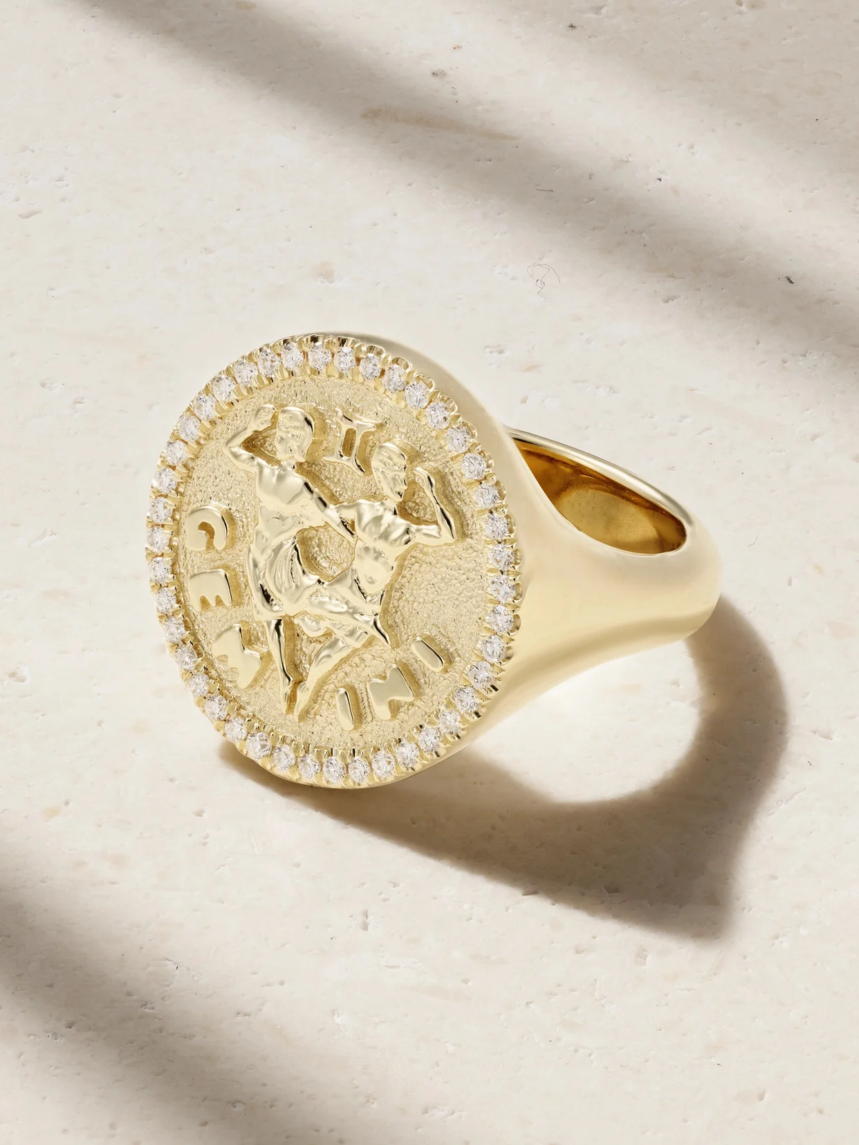 Zodiac 18-karat Gold Diamond Ring - 1
