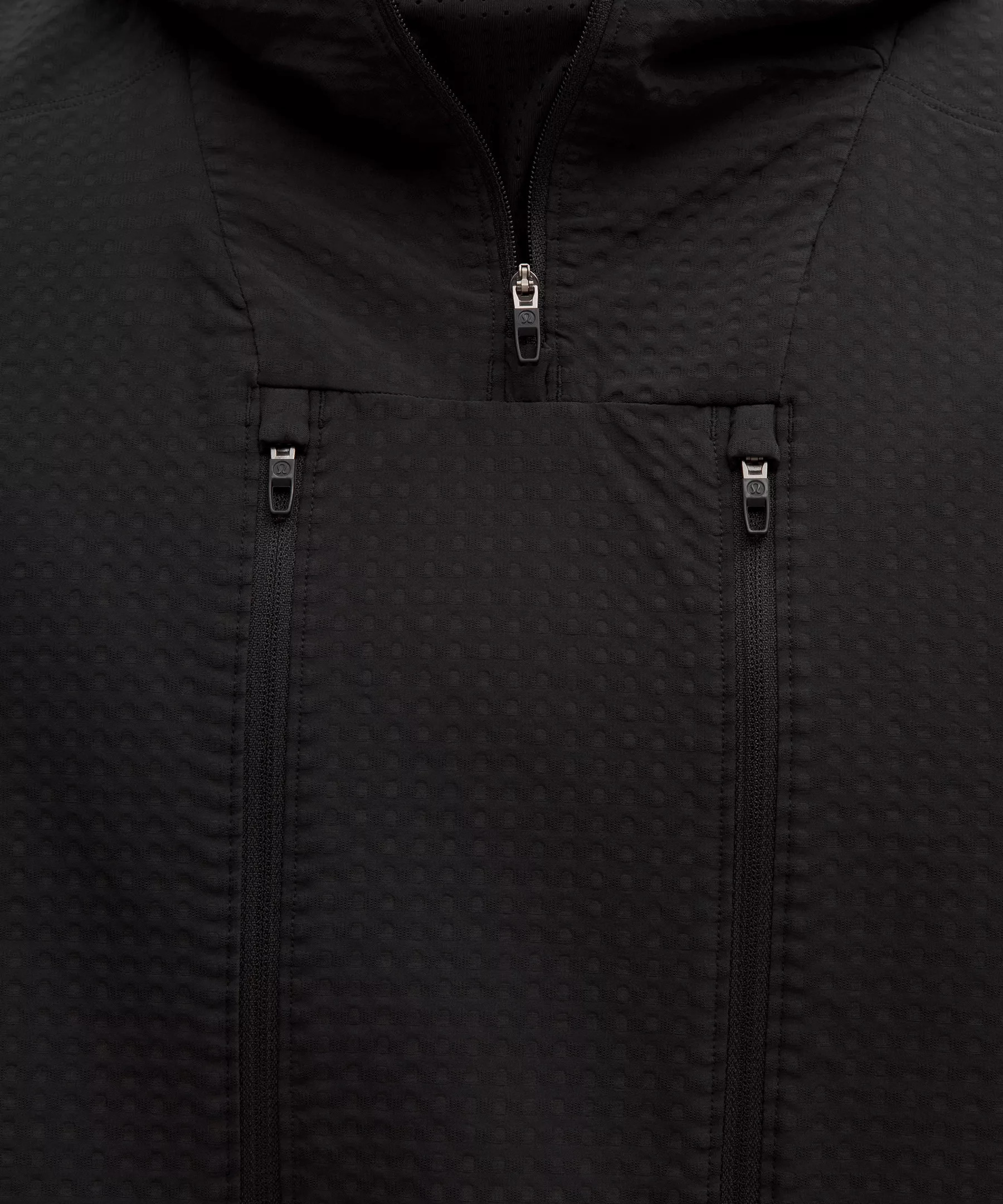 Grid Fleece High-Neck Pullover Hoodie - 6