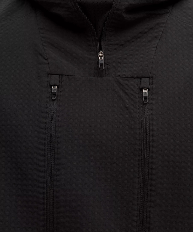 Grid Fleece High-Neck Pullover Hoodie 6