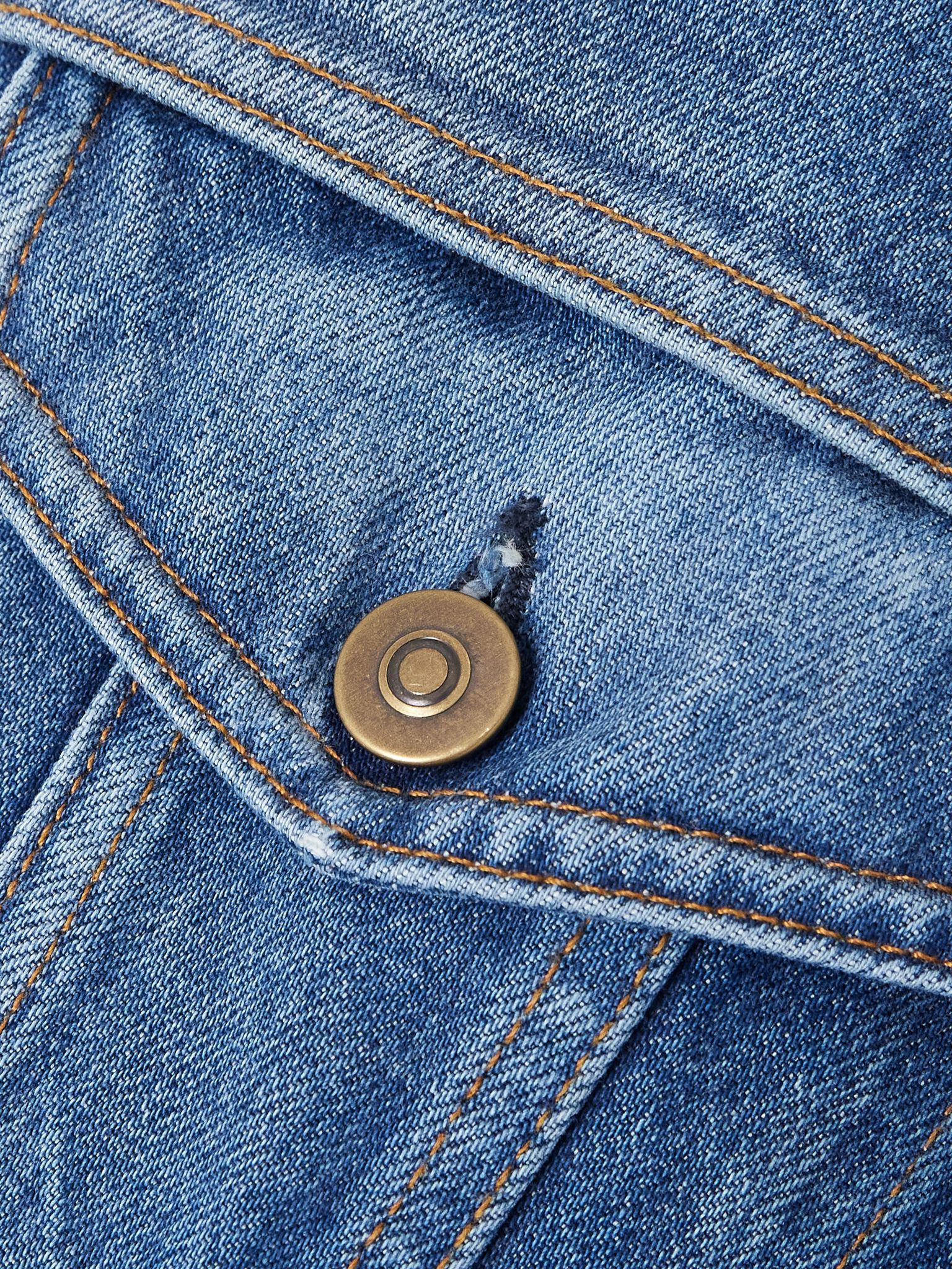 Sports frayed denim jacket Mid denim - 5