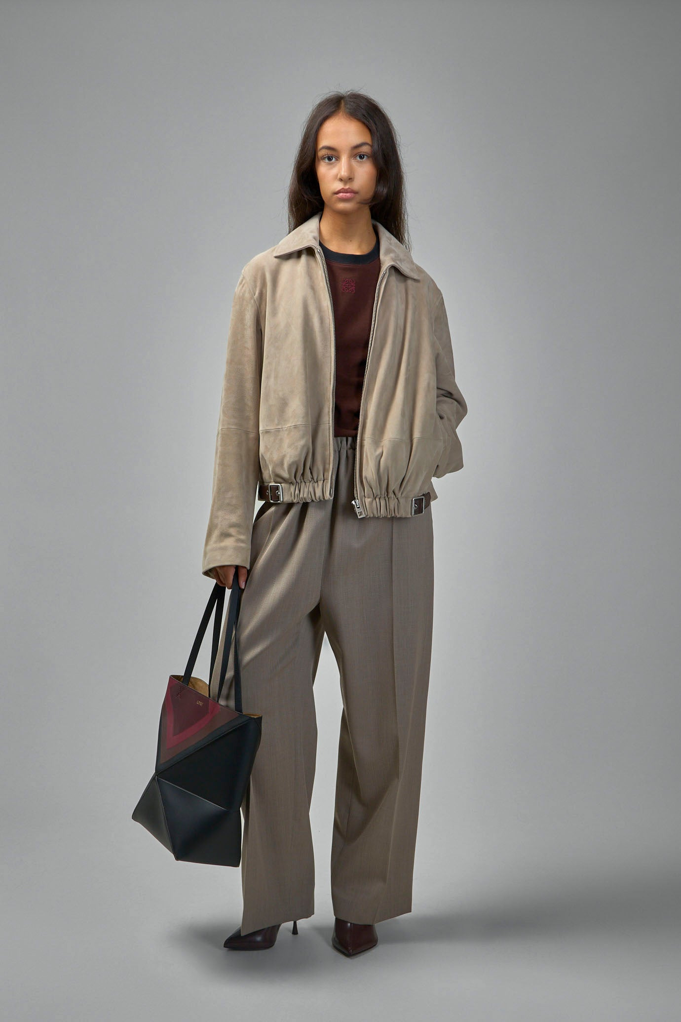 Belted Jacket in Suede Goatskin - 7