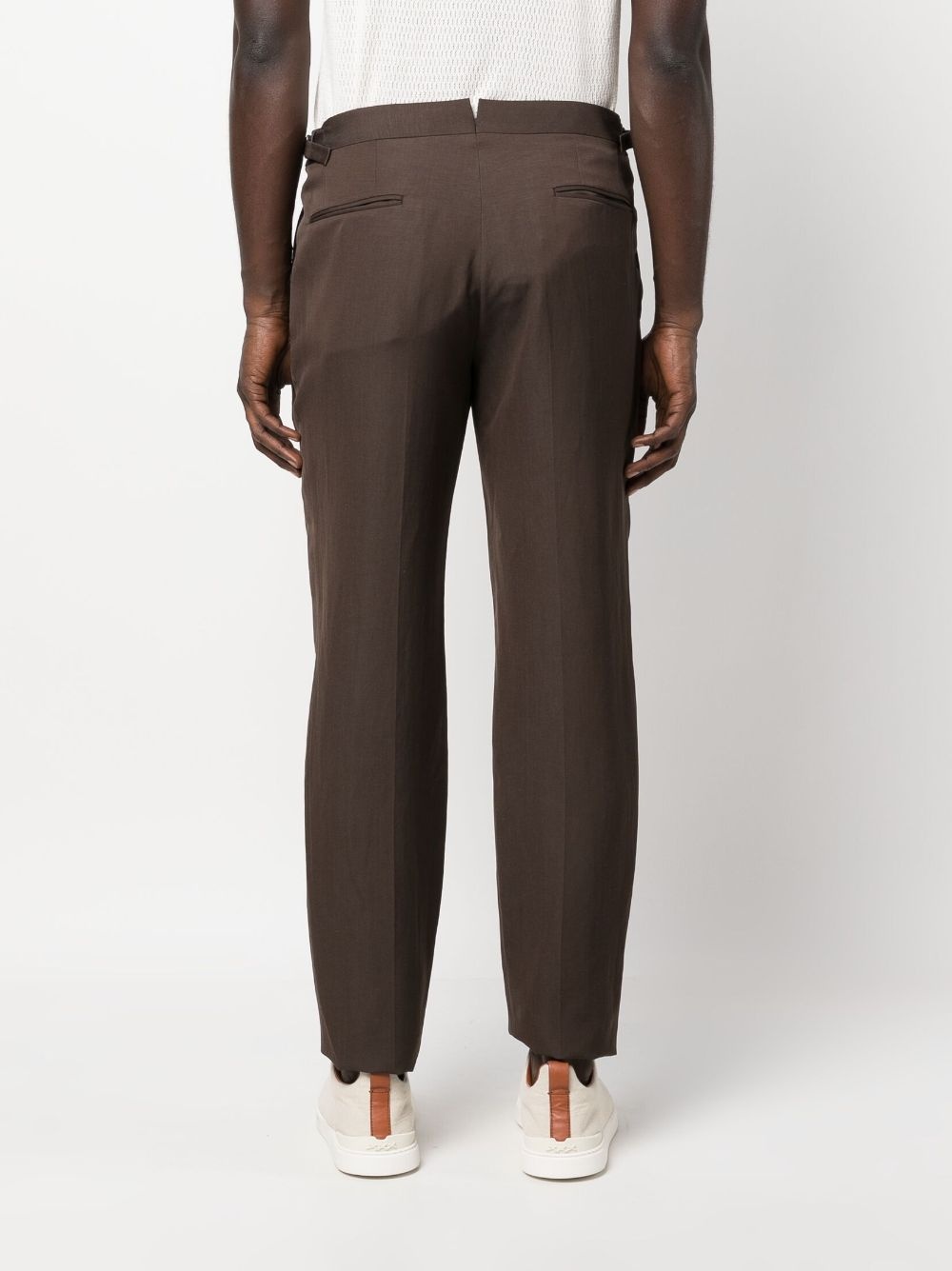 mid-rise tapered trousers - 4