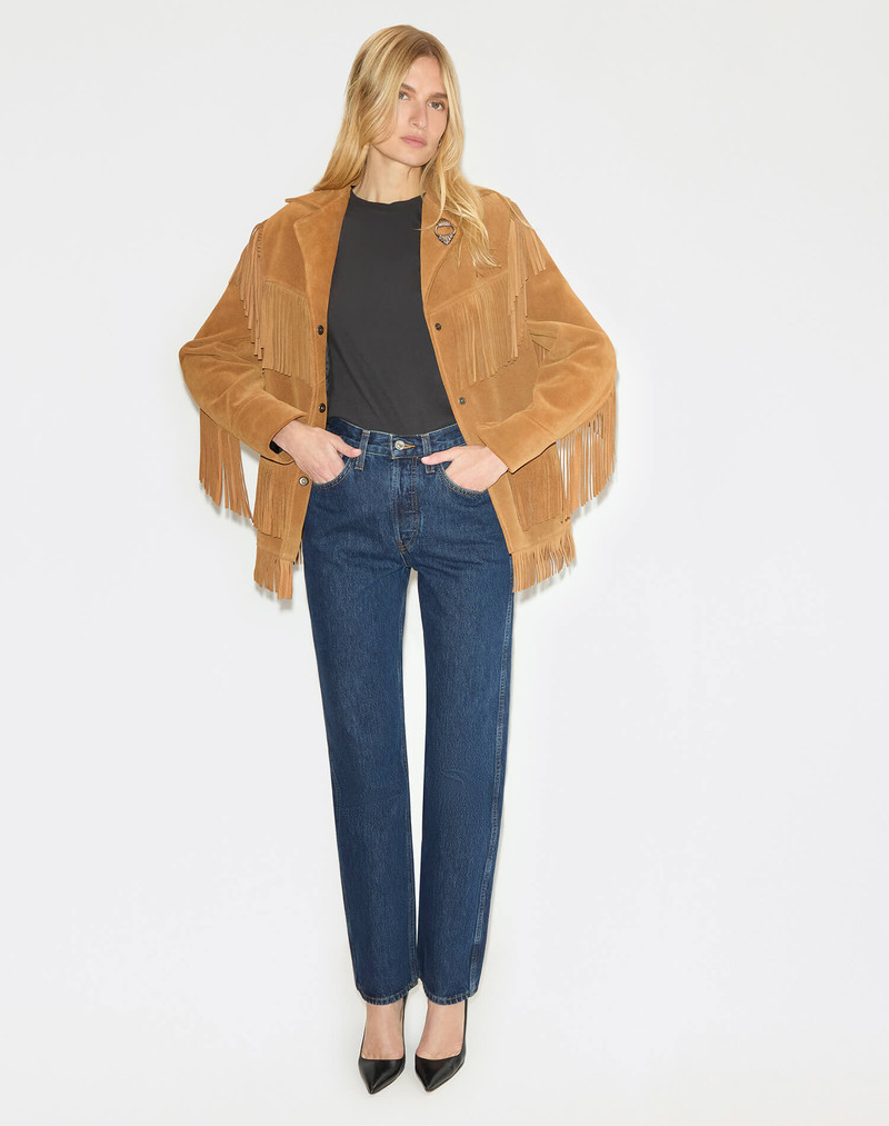 Suede Fringe Jacket - Tan 3