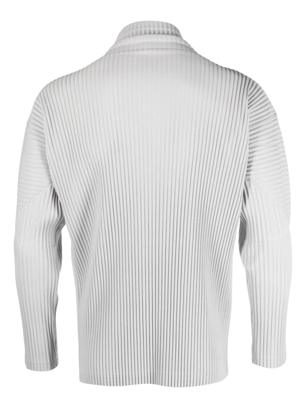 plissé-effect high-neck jumper - 2