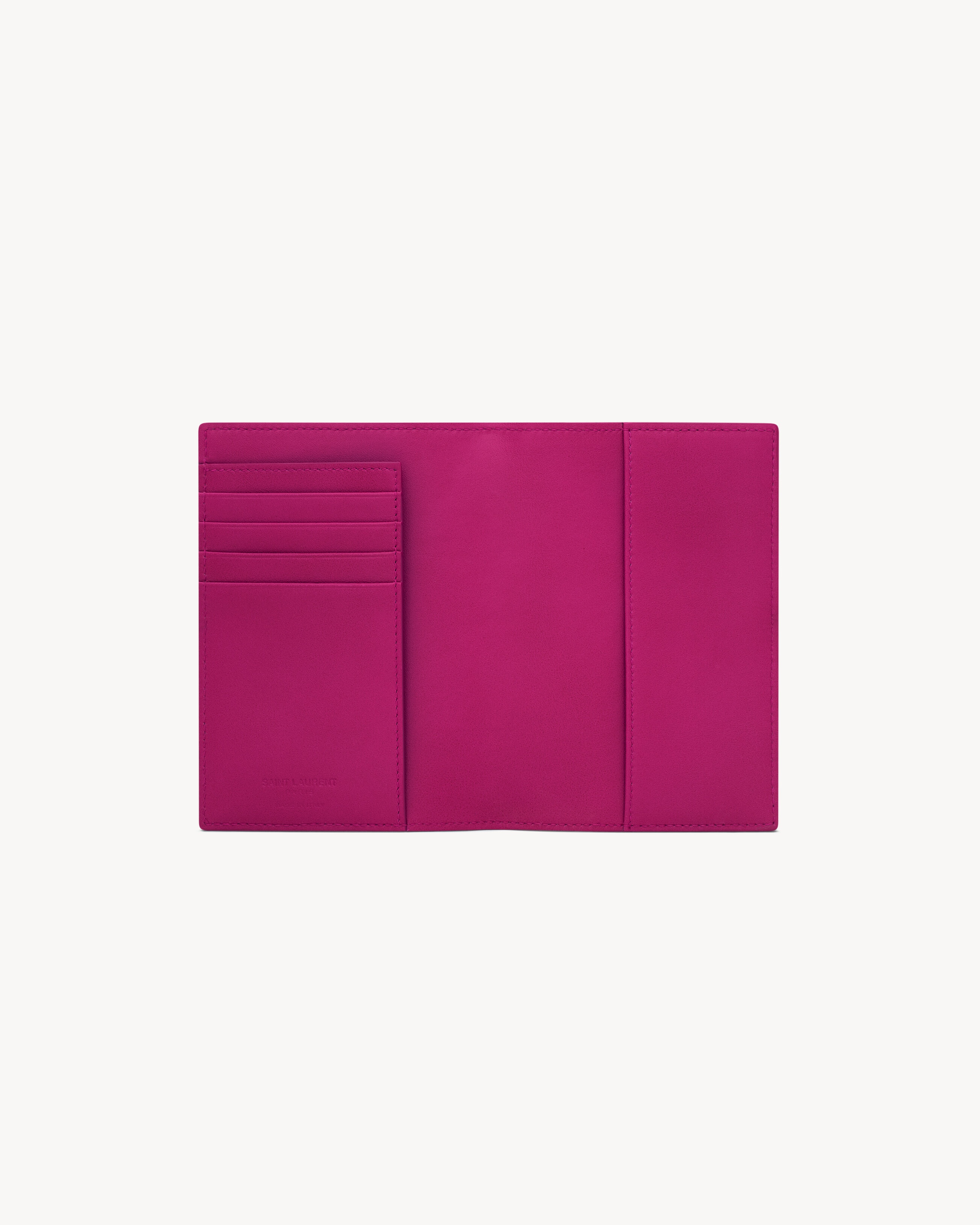 SAINT LAURENT PARIS PASSPORT CASE IN SHINY LEATHER - 4