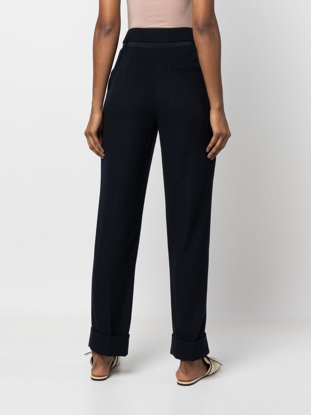 pleat-straight leg trousers - 4
