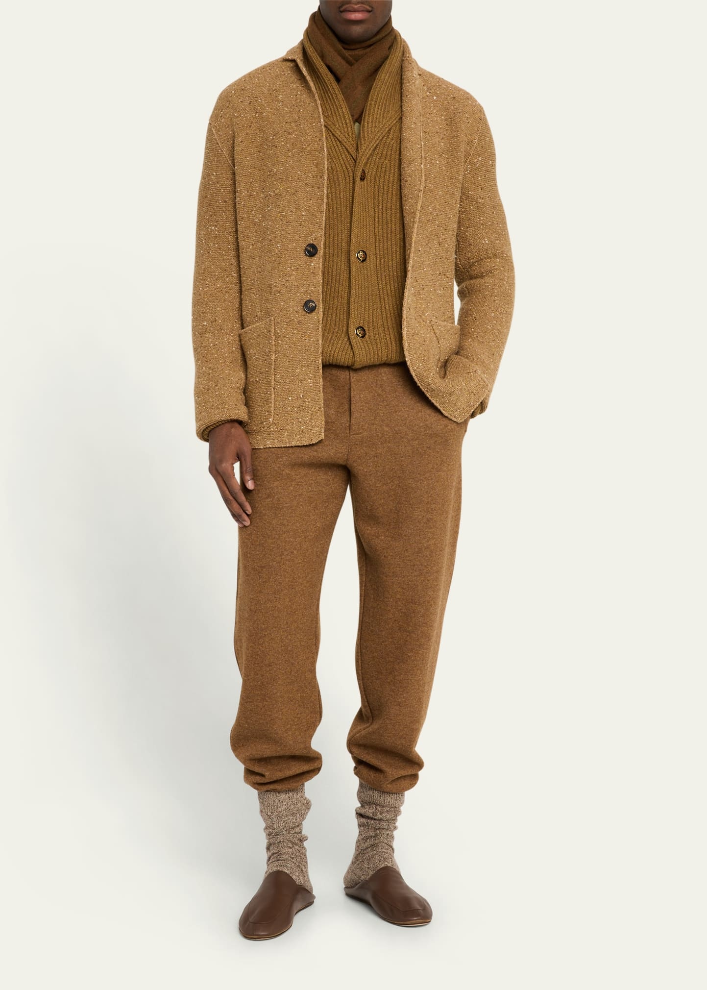 Men's Rio Bodro Novalis Cashmere Melange Pull-On Pants - 2