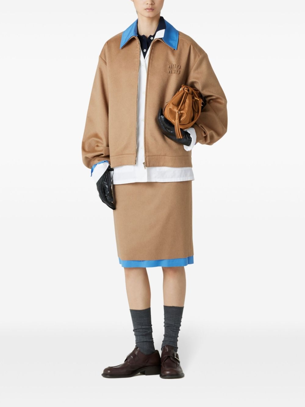 camel-hair midi skirt - 2