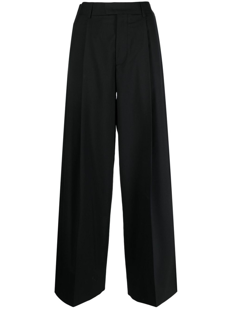 concealed-front wool palazzo pant 1