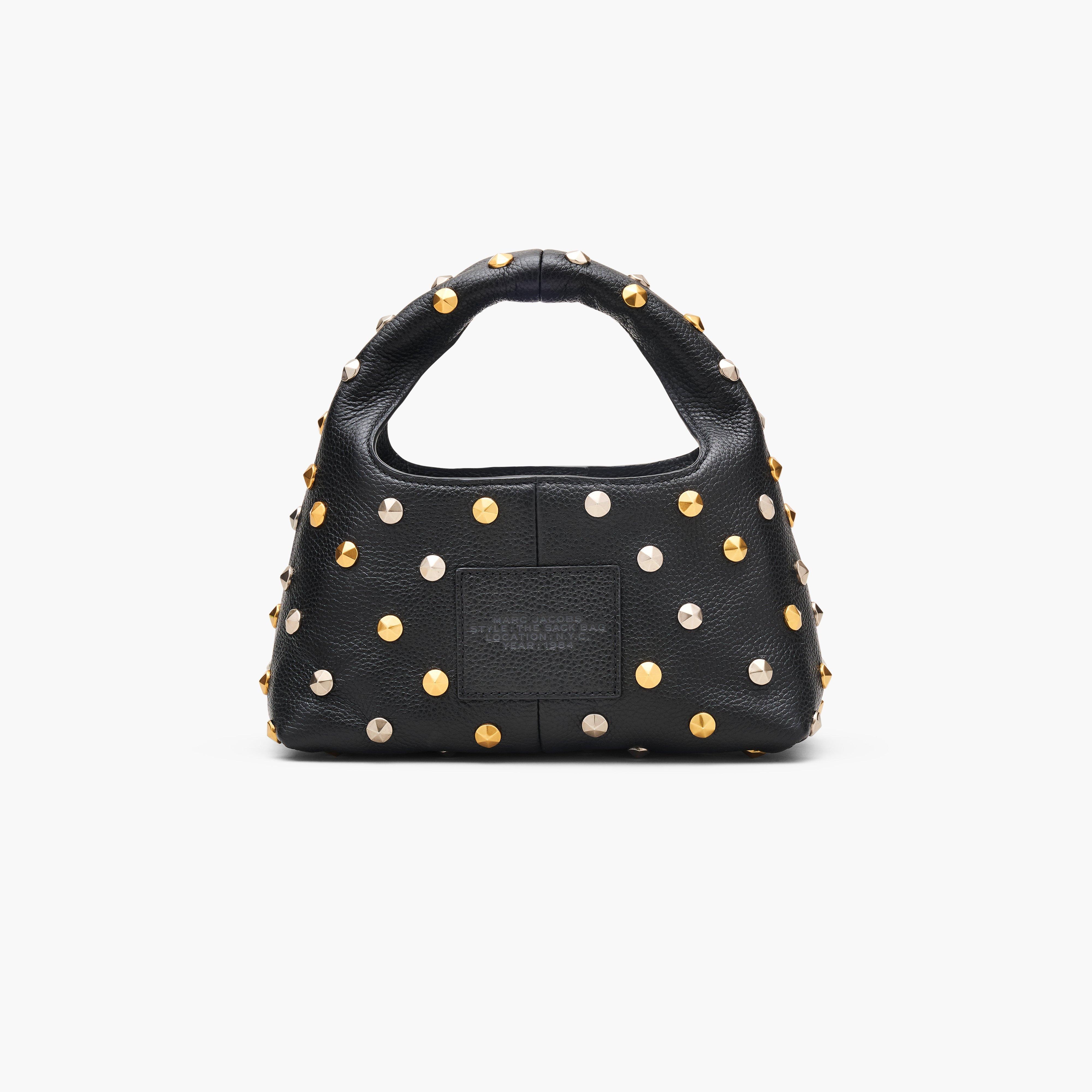 THE GLAM STUDS LEATHER MINI SACK BAG - 3