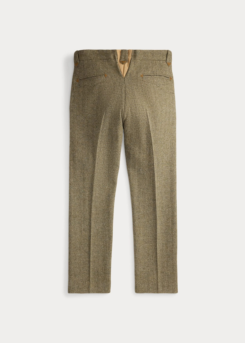 Slim Fit Wool Herringbone Pant 6